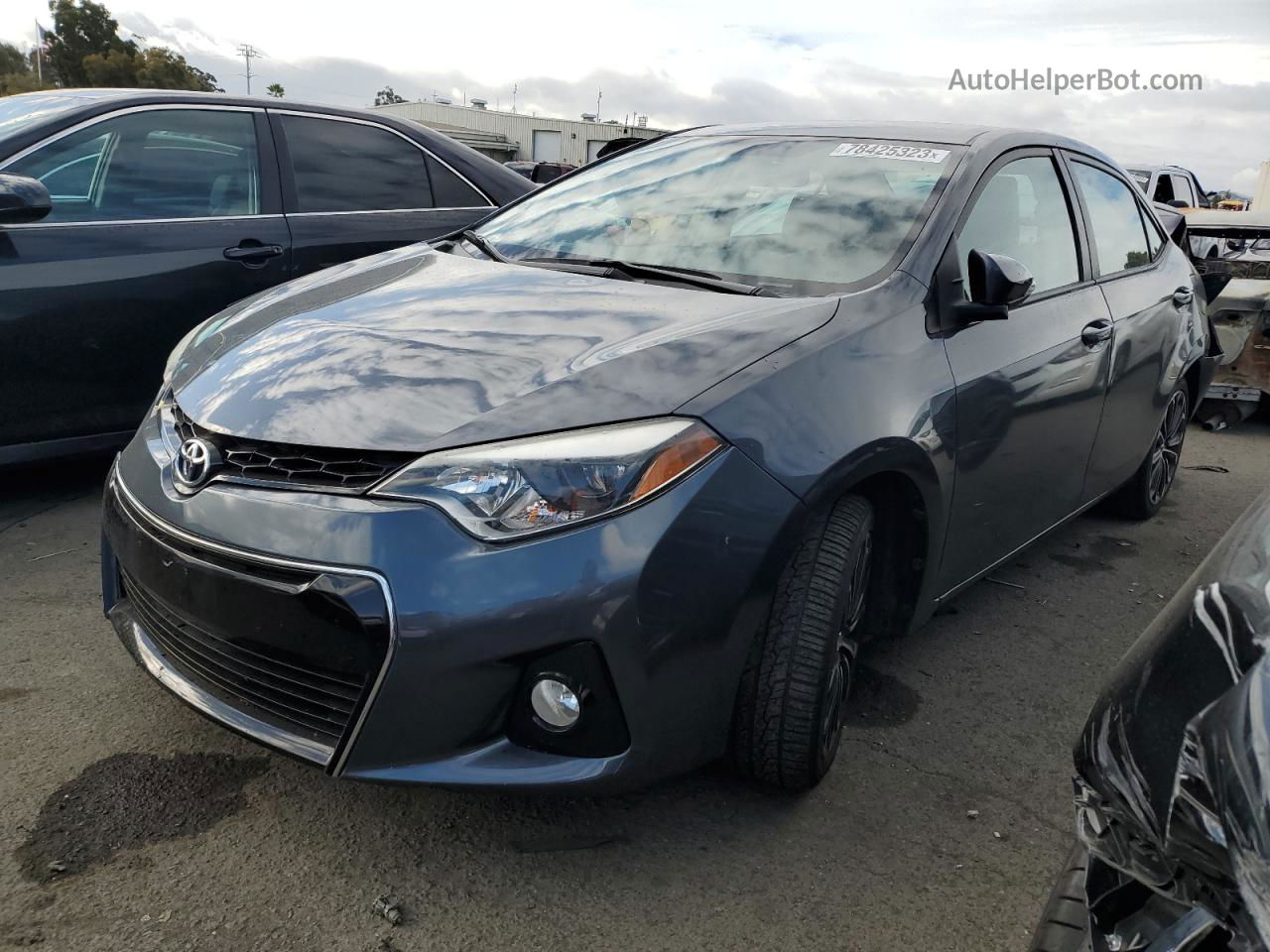 2015 Toyota Corolla L Gray vin: 5YFBURHE0FP306079