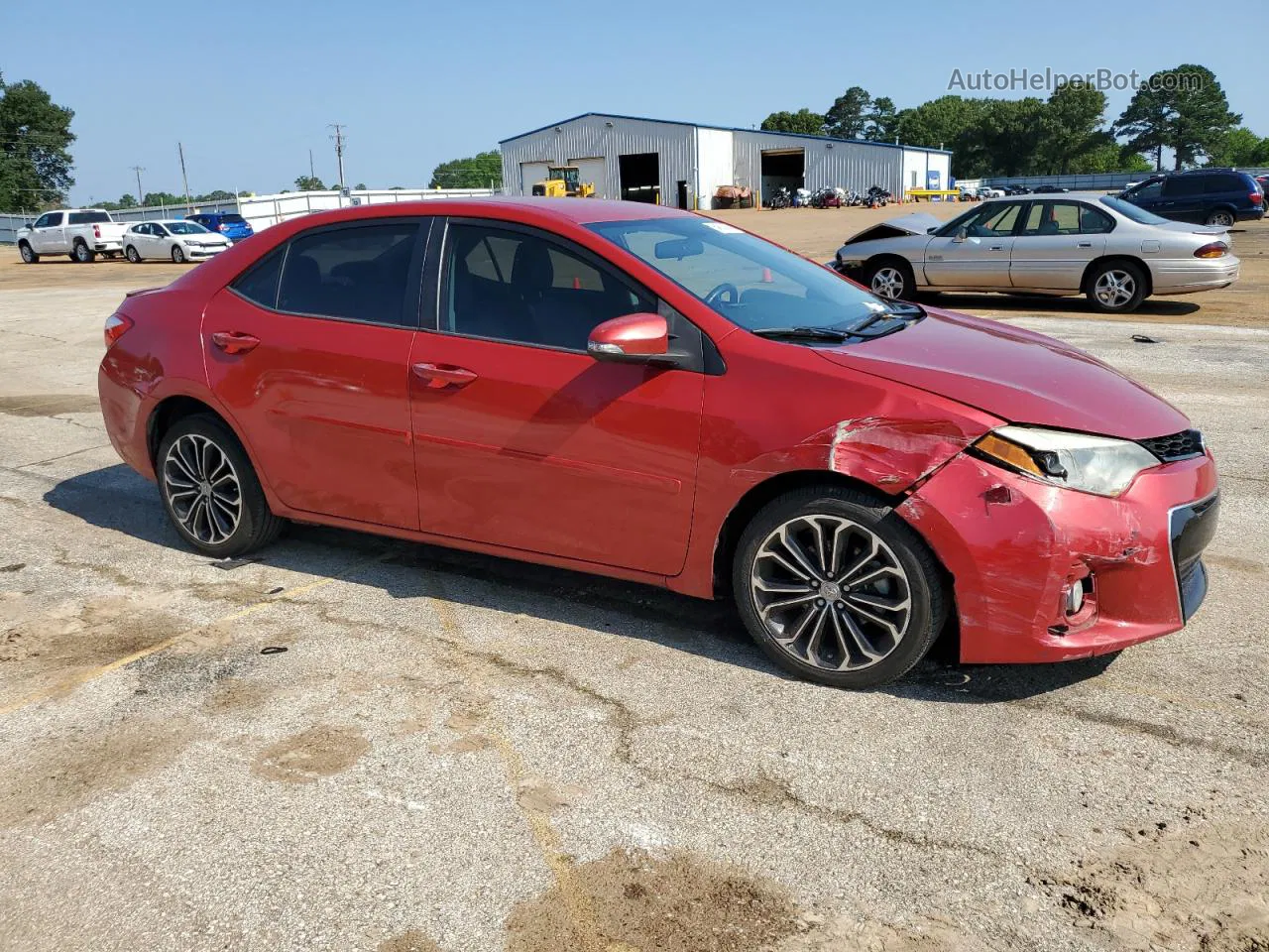 2015 Toyota Corolla L Red vin: 5YFBURHE0FP345450