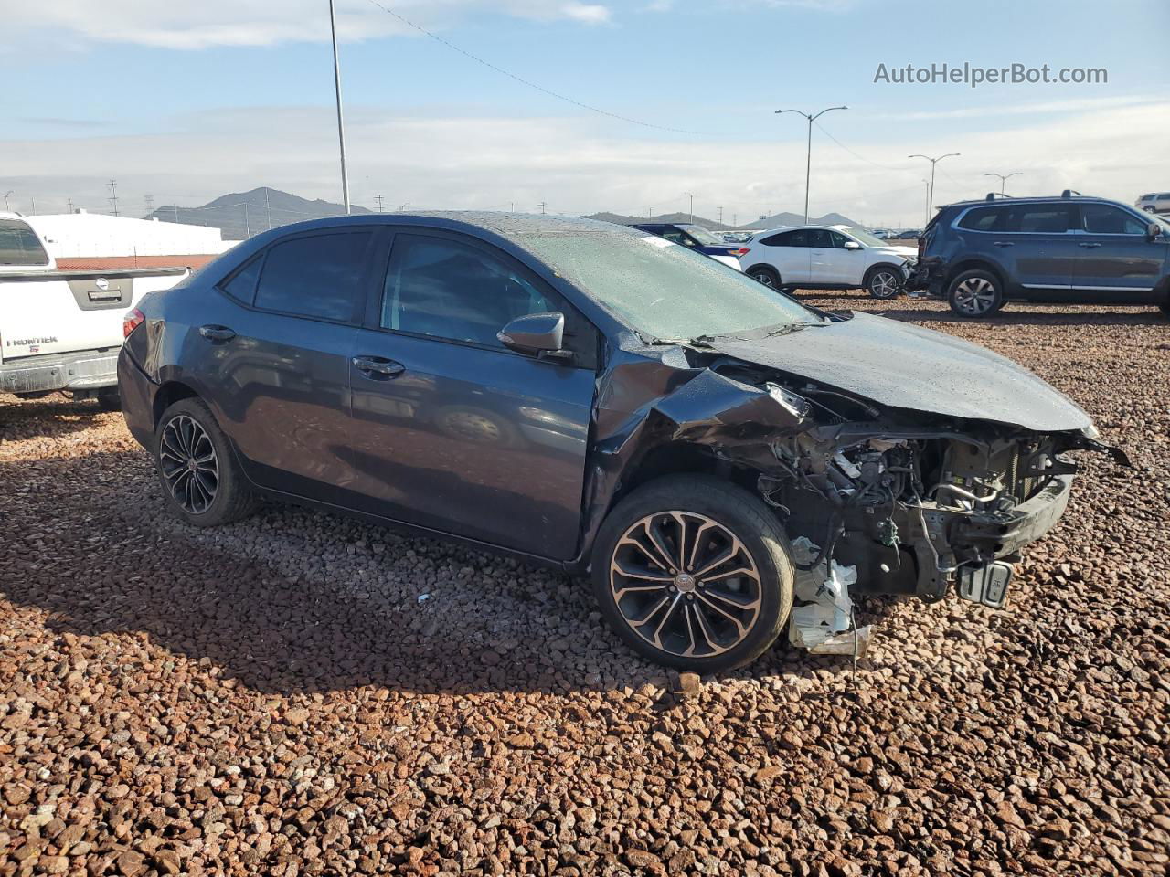 2015 Toyota Corolla L Угольный vin: 5YFBURHE0FP355282