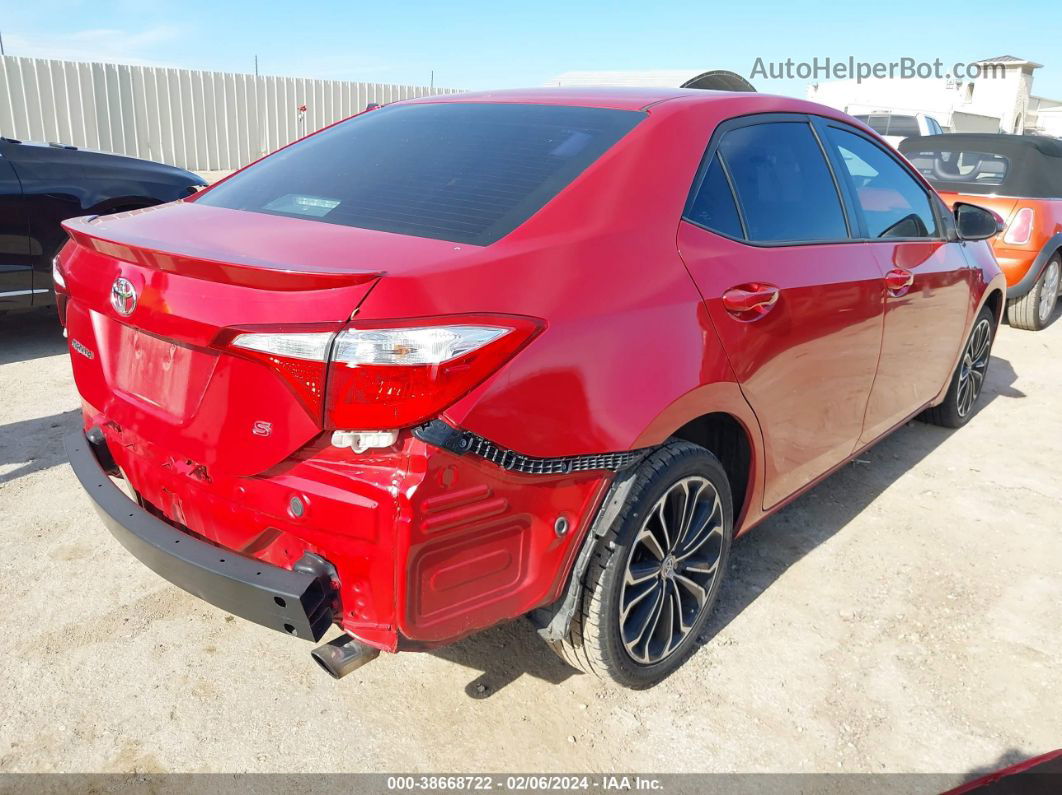 2016 Toyota Corolla S Plus Red vin: 5YFBURHE0GP370446