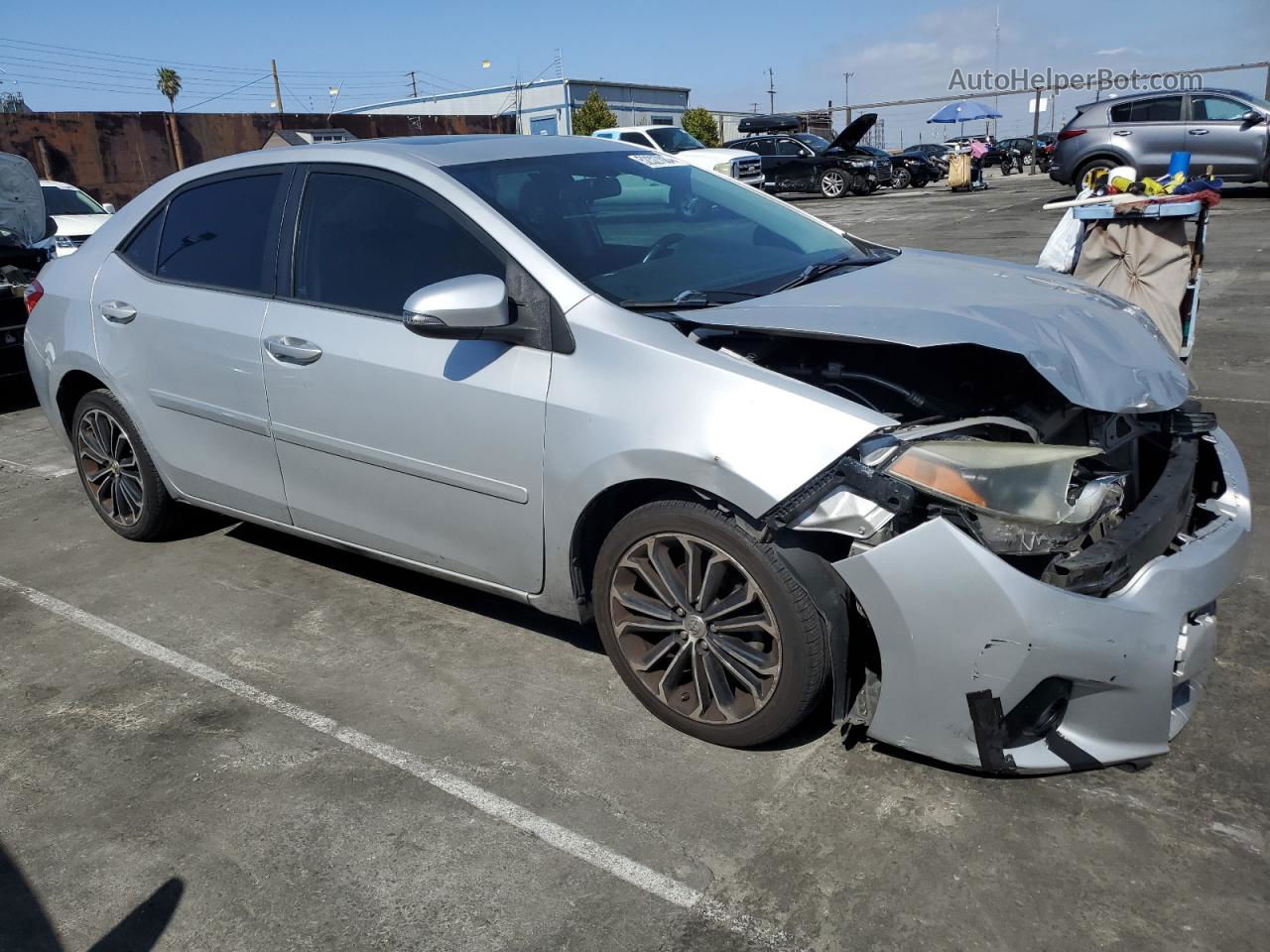 2016 Toyota Corolla L Silver vin: 5YFBURHE0GP406930