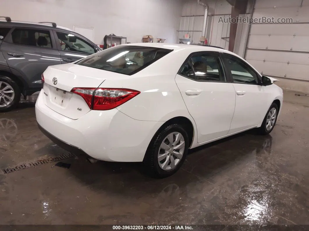 2016 Toyota Corolla Le Белый vin: 5YFBURHE0GP434551