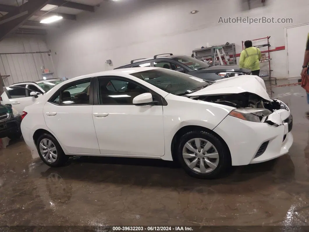 2016 Toyota Corolla Le White vin: 5YFBURHE0GP434551