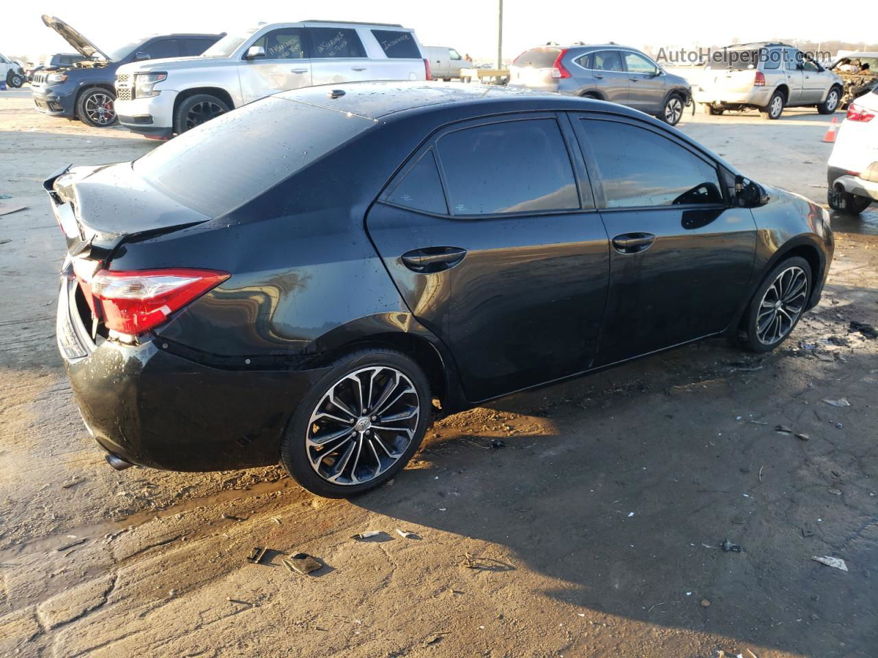 2016 Toyota Corolla L Black vin: 5YFBURHE0GP438163