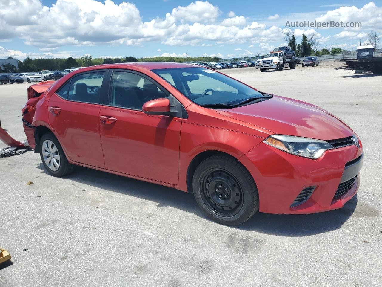 2016 Toyota Corolla L Red vin: 5YFBURHE0GP490392