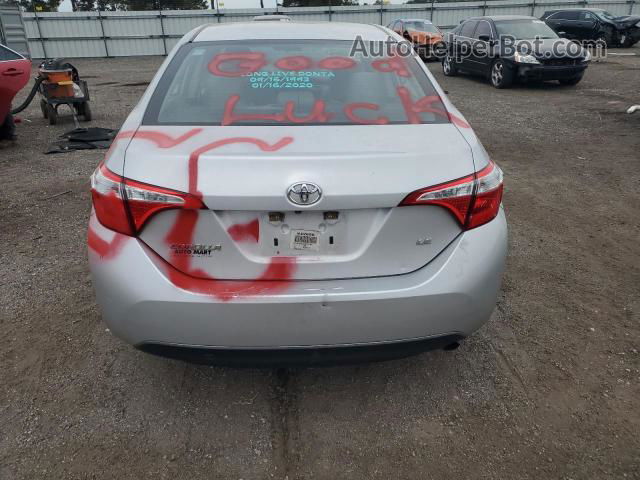 2016 Toyota Corolla L Silver vin: 5YFBURHE0GP502881