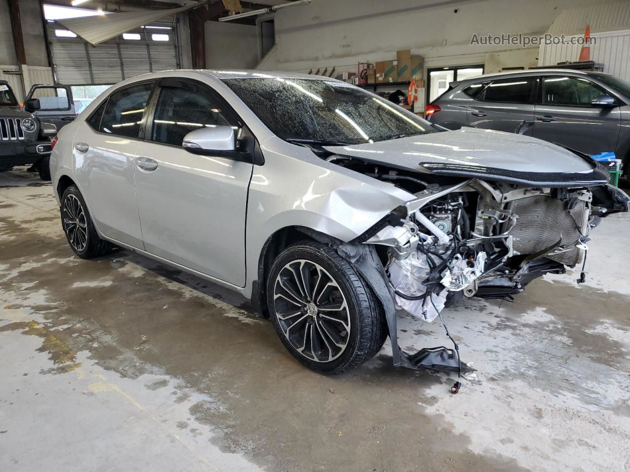 2016 Toyota Corolla L Silver vin: 5YFBURHE0GP568248