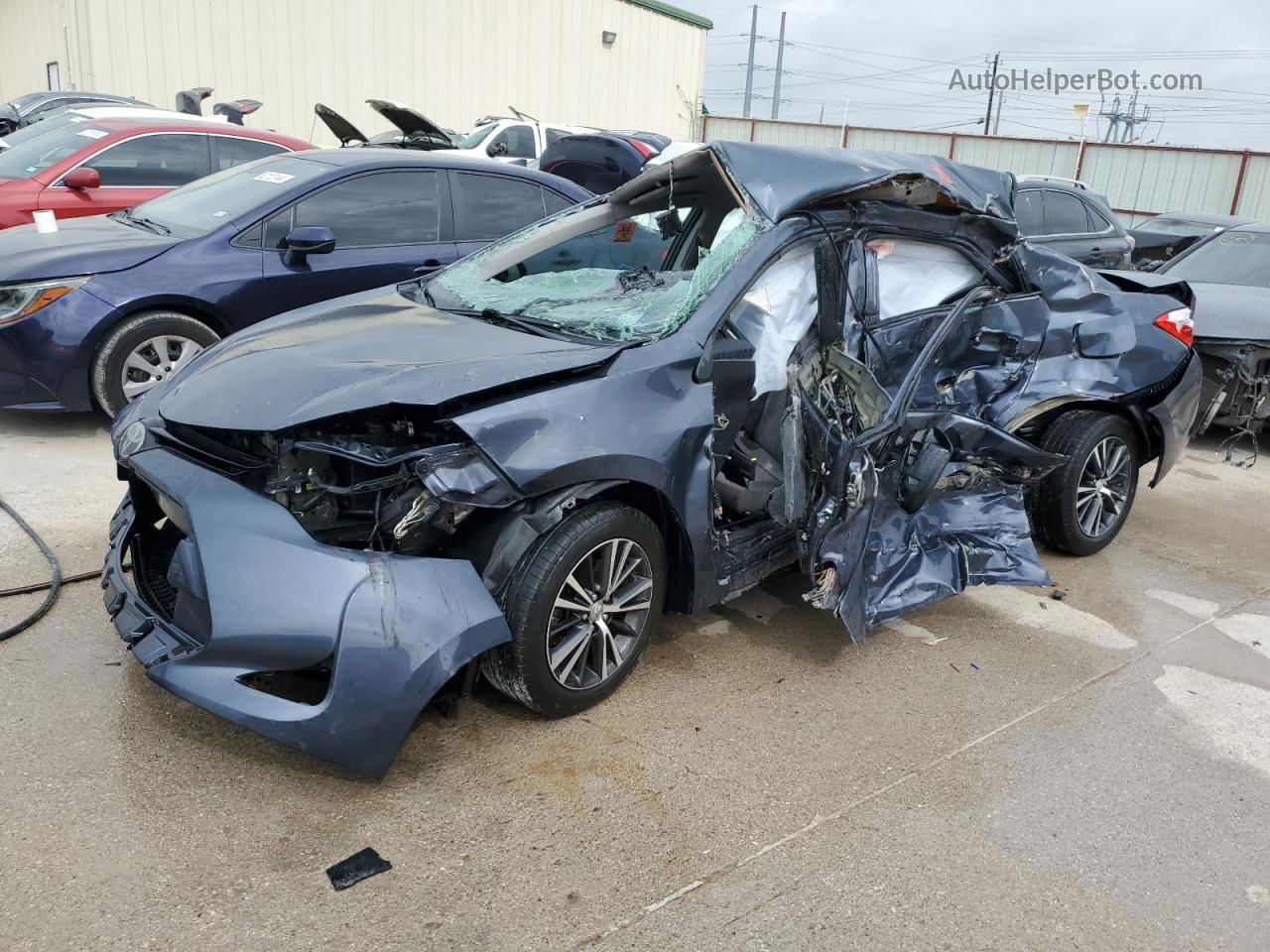 2017 Toyota Corolla L Gray vin: 5YFBURHE0HP589747