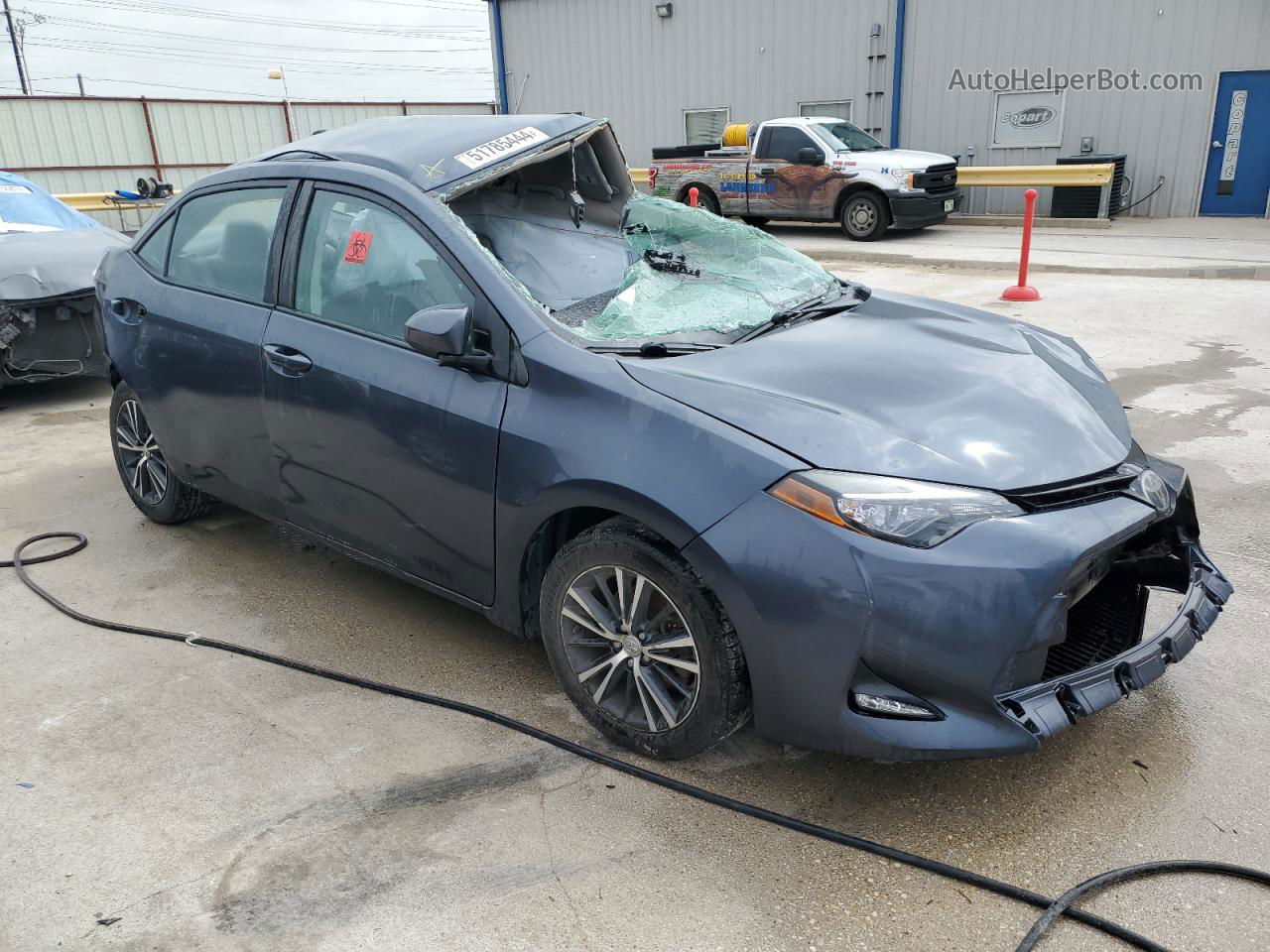 2017 Toyota Corolla L Gray vin: 5YFBURHE0HP589747