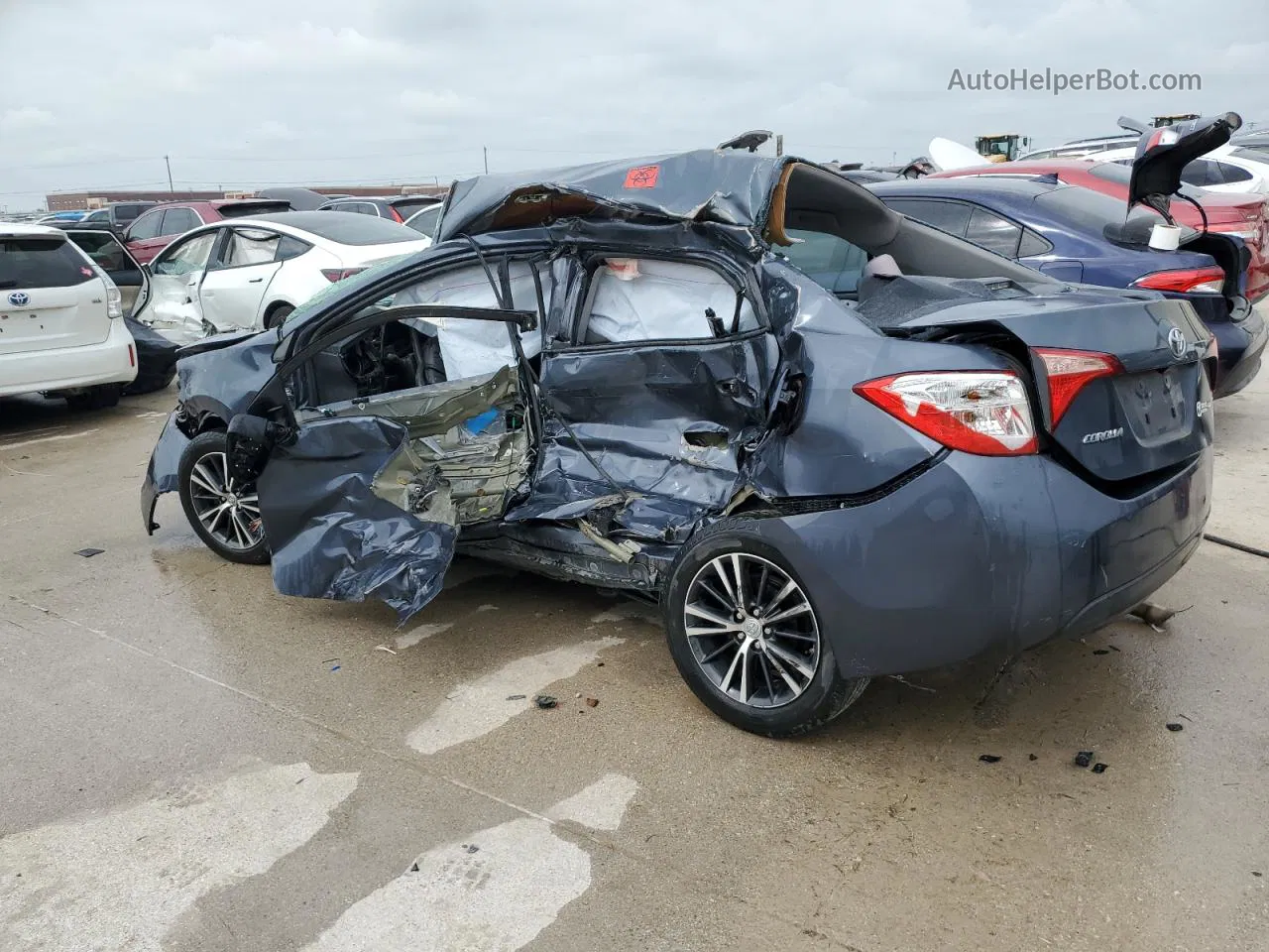 2017 Toyota Corolla L Gray vin: 5YFBURHE0HP589747