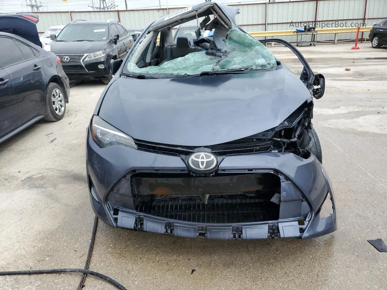 2017 Toyota Corolla L Gray vin: 5YFBURHE0HP589747