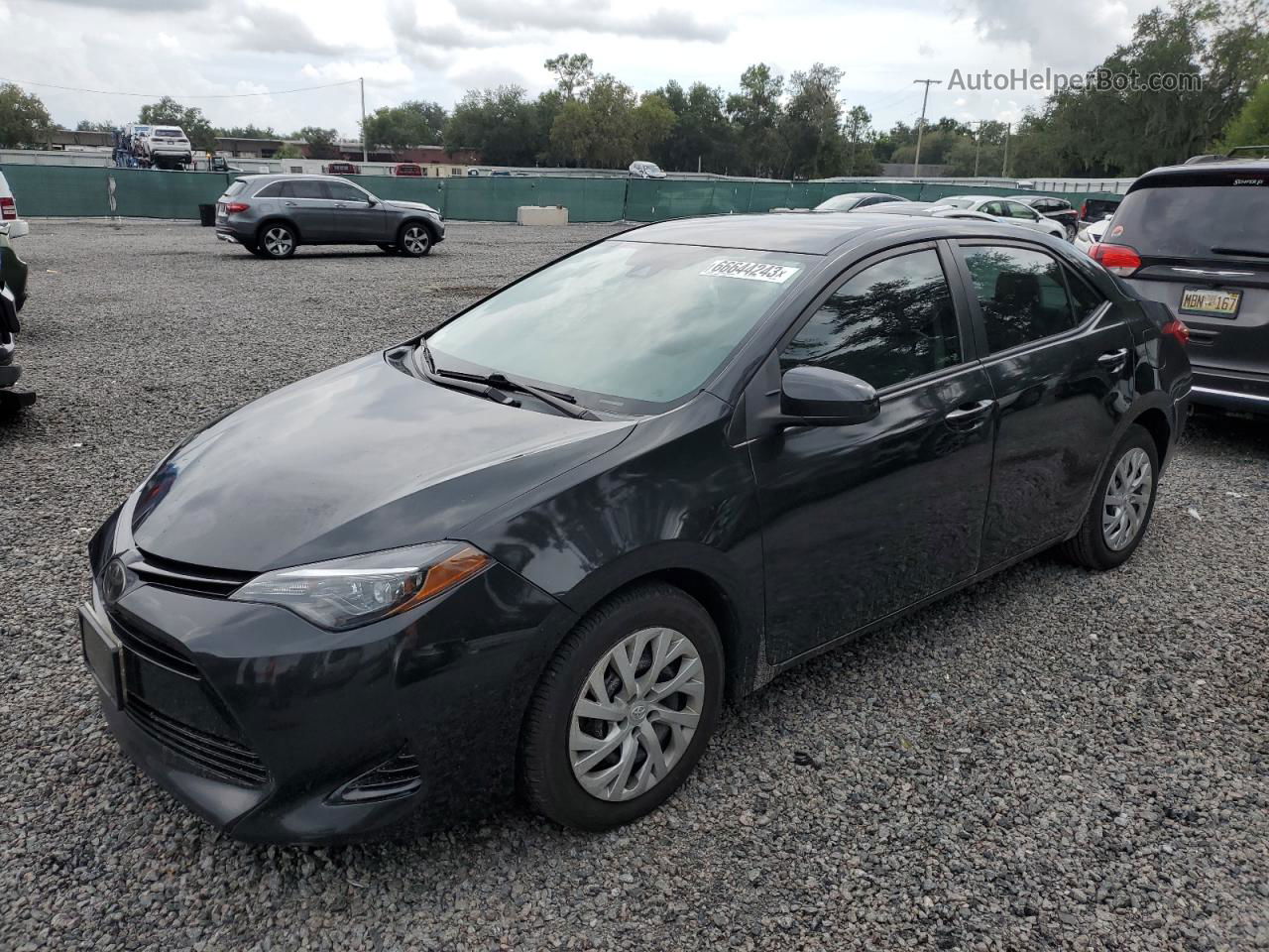 2017 Toyota Corolla L Black vin: 5YFBURHE0HP609009