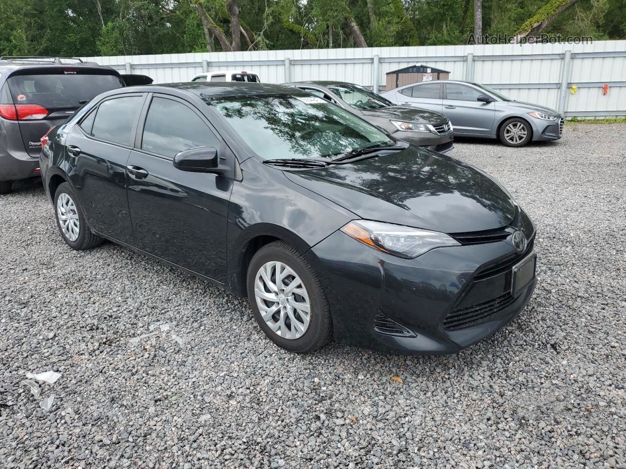 2017 Toyota Corolla L Black vin: 5YFBURHE0HP609009