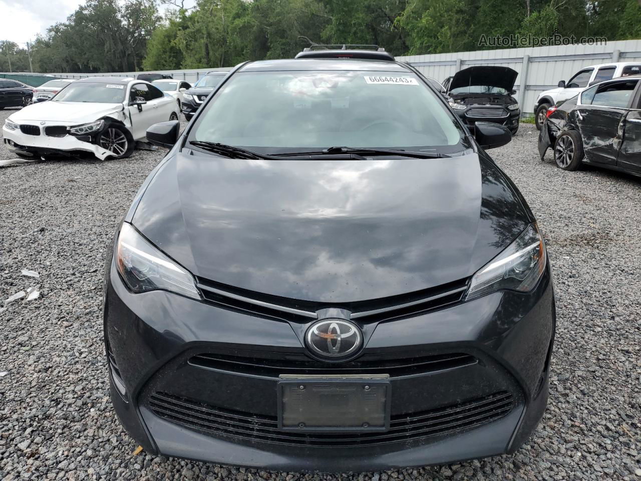 2017 Toyota Corolla L Black vin: 5YFBURHE0HP609009