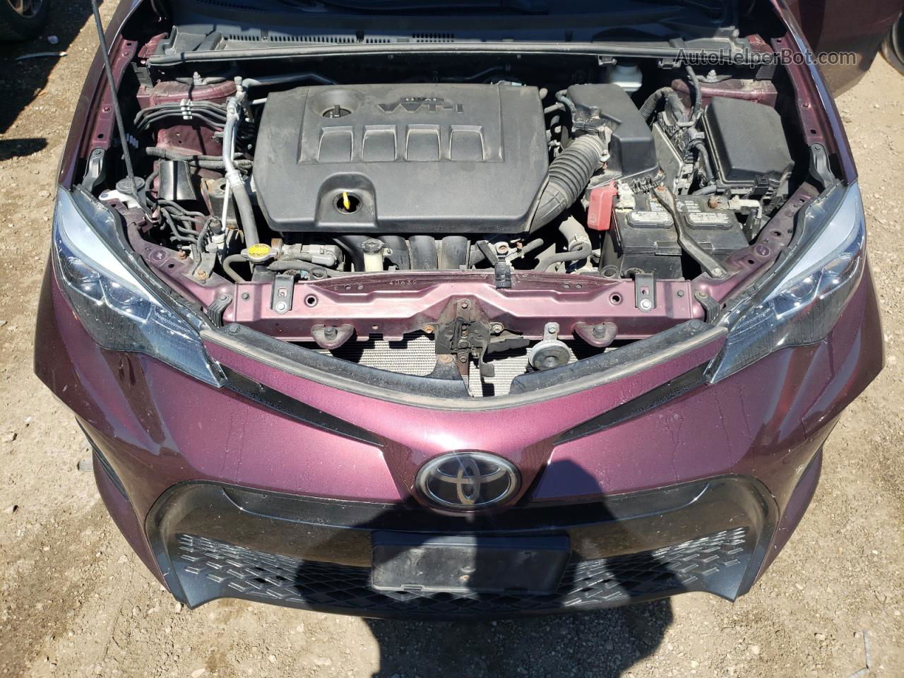 2017 Toyota Corolla L Maroon vin: 5YFBURHE0HP616056