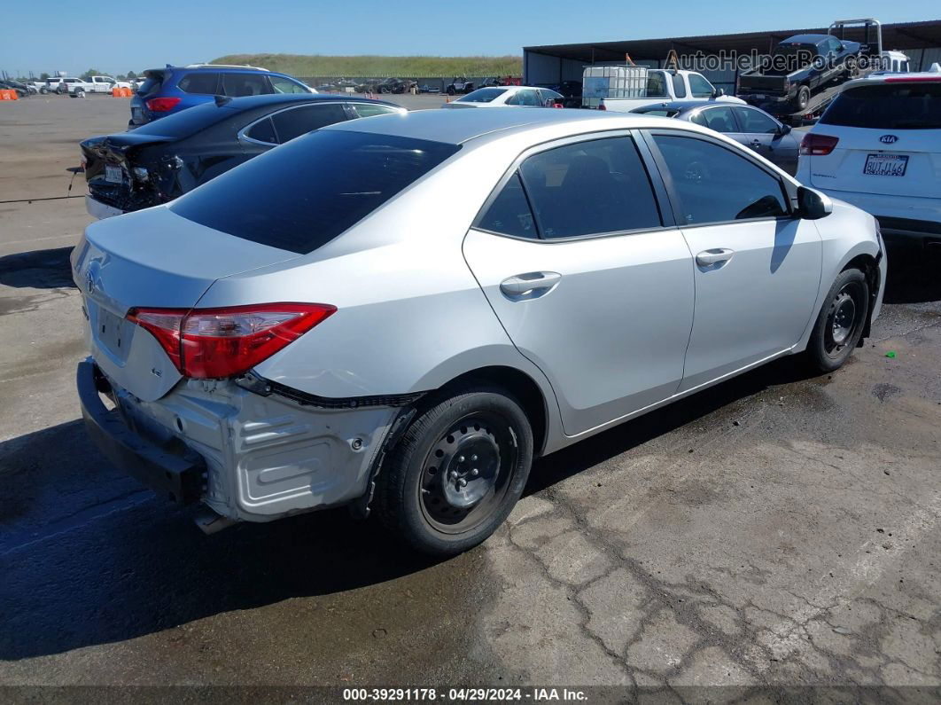 2017 Toyota Corolla Le Silver vin: 5YFBURHE0HP622861