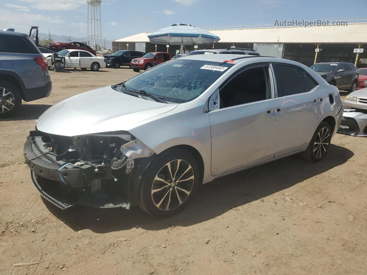 2017 Toyota Corolla L Silver vin: 5YFBURHE0HP627736