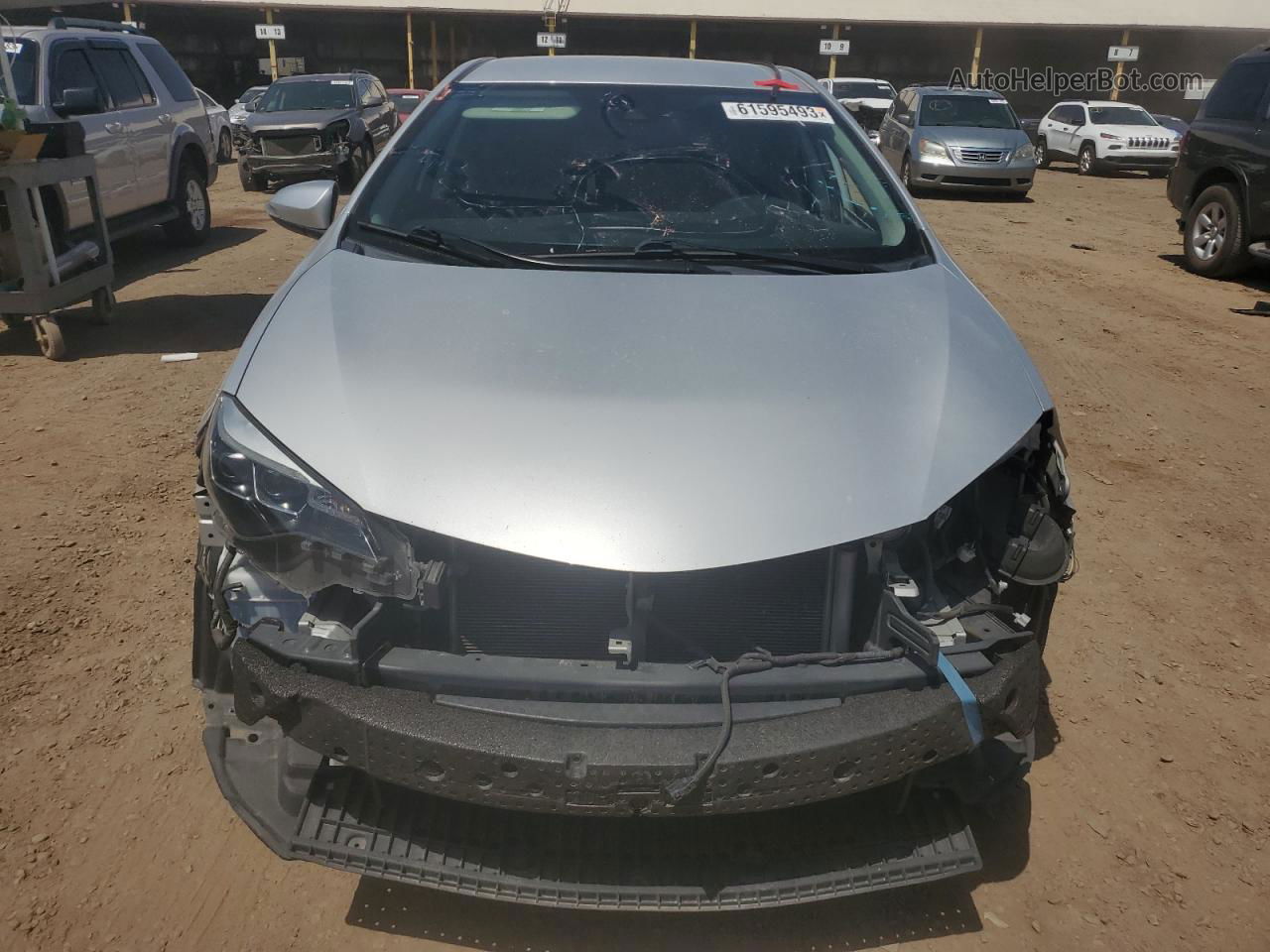 2017 Toyota Corolla L Silver vin: 5YFBURHE0HP627736