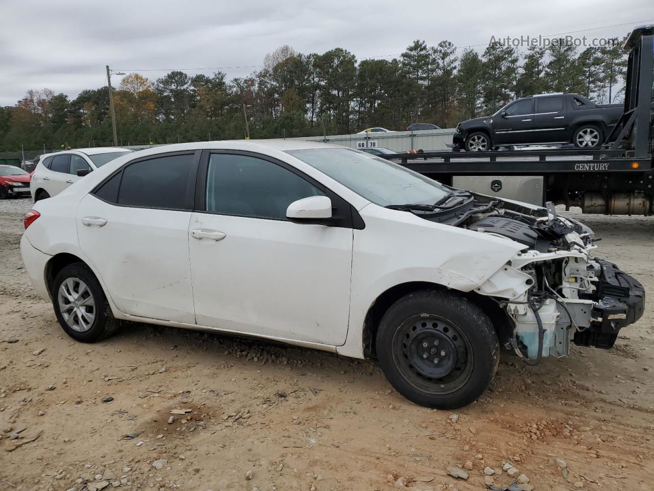 2017 Toyota Corolla L White vin: 5YFBURHE0HP635786