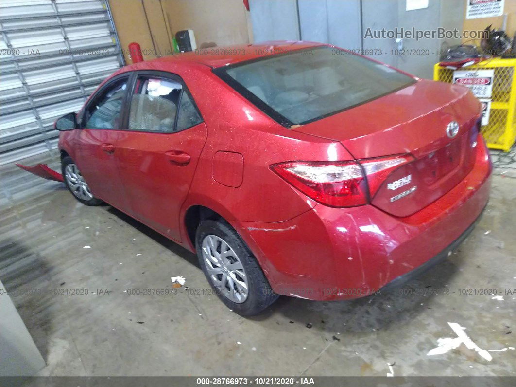 2017 Toyota Corolla Le Red vin: 5YFBURHE0HP639532