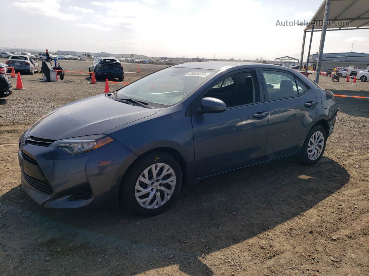 2017 Toyota Corolla L Blue vin: 5YFBURHE0HP644813