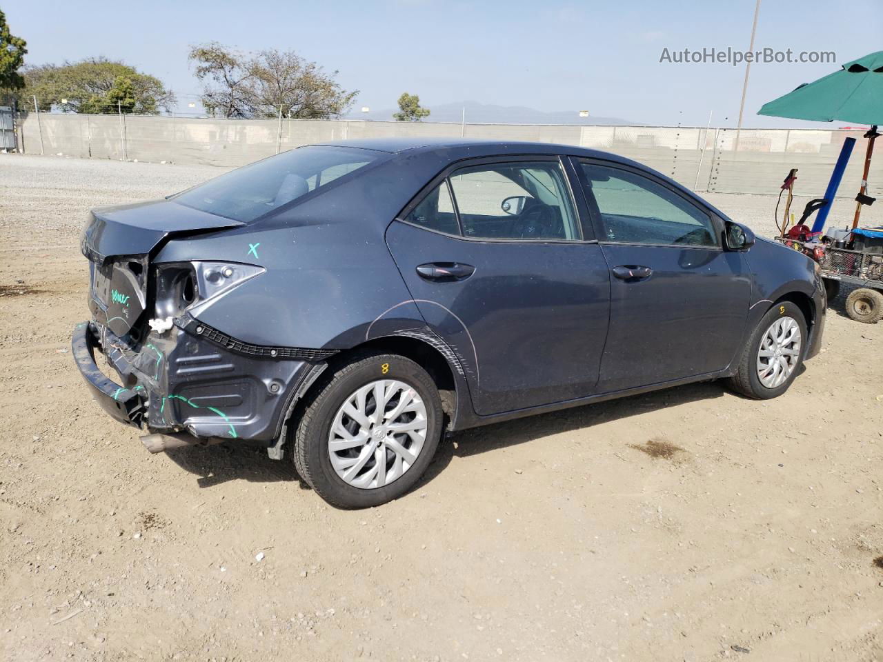 2017 Toyota Corolla L Blue vin: 5YFBURHE0HP644813