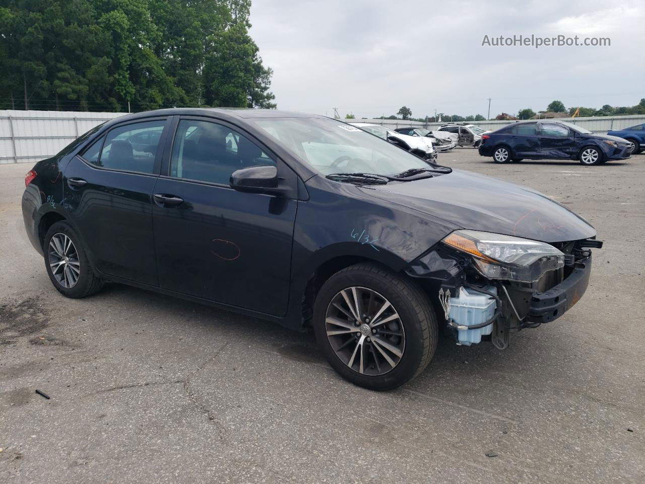 2017 Toyota Corolla L Black vin: 5YFBURHE0HP648327