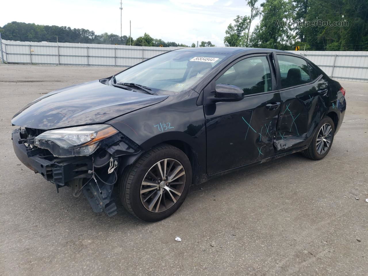 2017 Toyota Corolla L Black vin: 5YFBURHE0HP648327