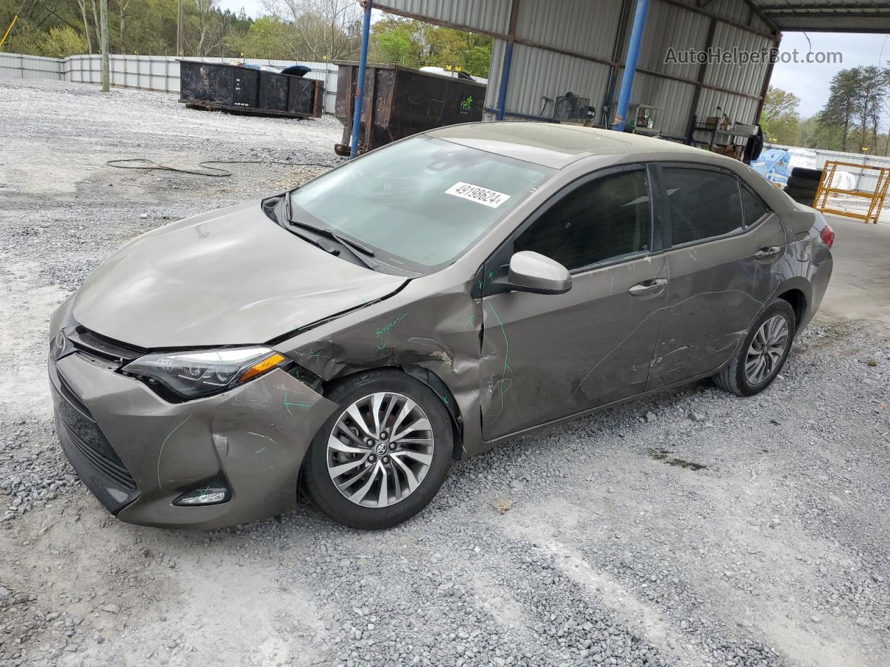 2017 Toyota Corolla L Tan vin: 5YFBURHE0HP651499