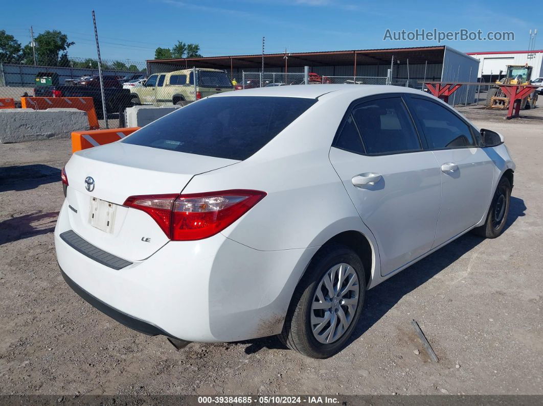 2017 Toyota Corolla Le White vin: 5YFBURHE0HP672708