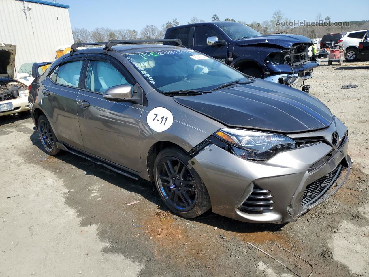 2017 Toyota Corolla L Gray vin: 5YFBURHE0HP677620