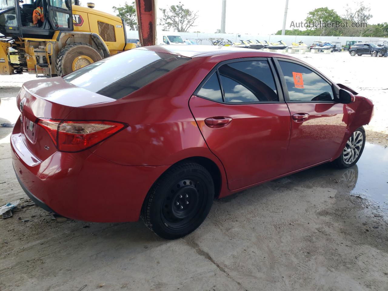 2017 Toyota Corolla L Red vin: 5YFBURHE0HP716500