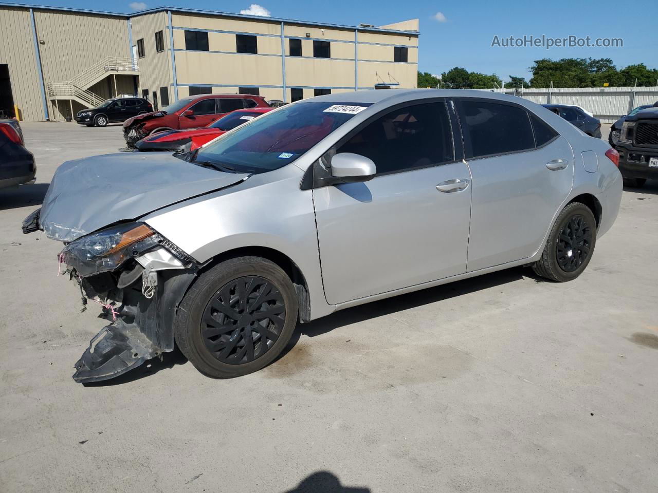 2019 Toyota Corolla L Silver vin: 5YFBURHE0KP860393