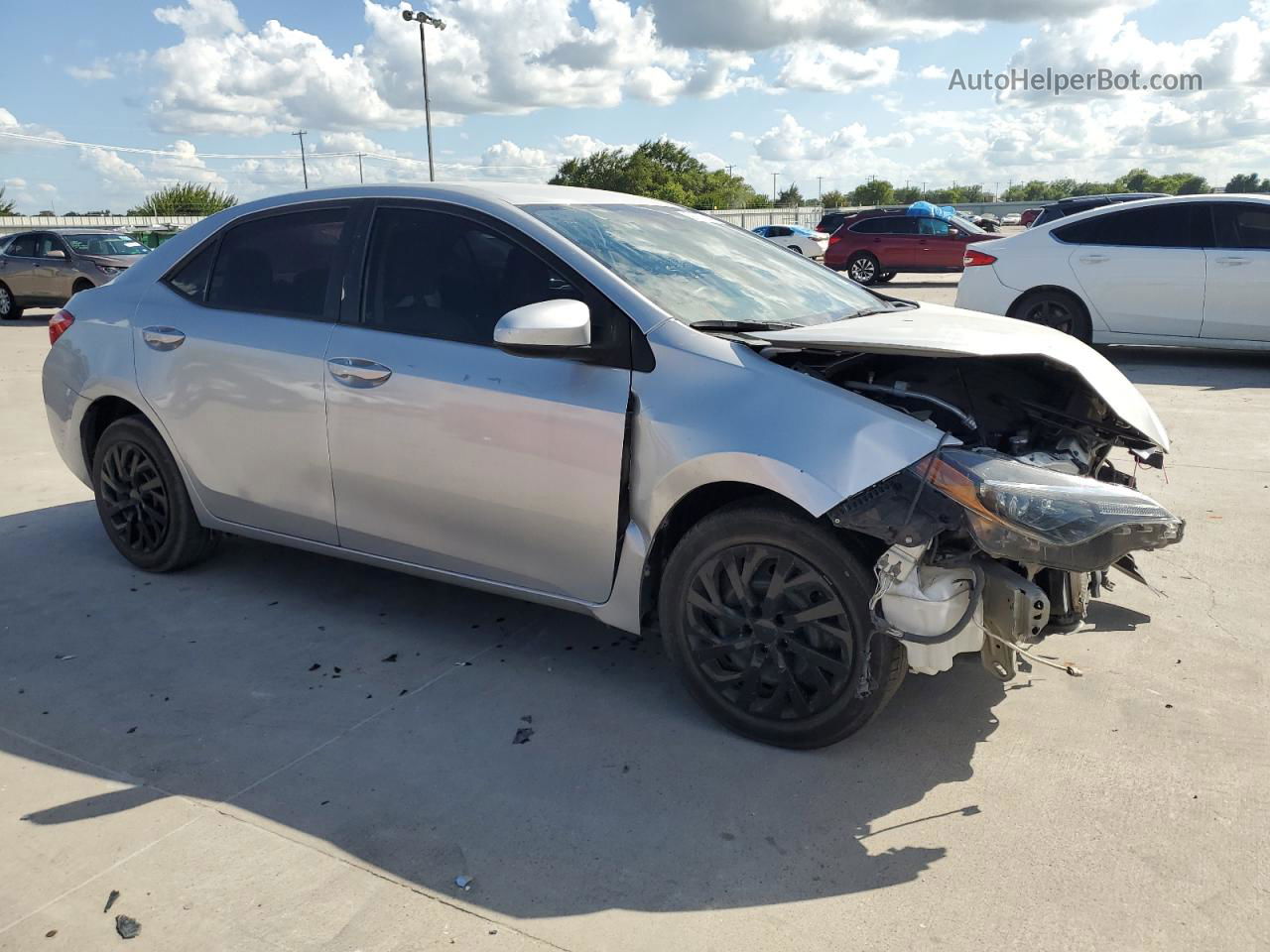 2019 Toyota Corolla L Silver vin: 5YFBURHE0KP860393