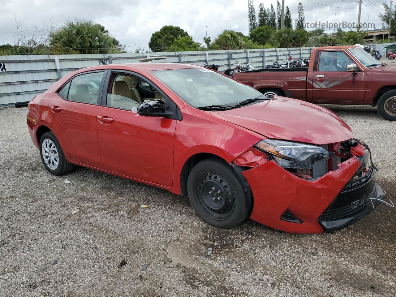 2019 Toyota Corolla L Red vin: 5YFBURHE0KP860748