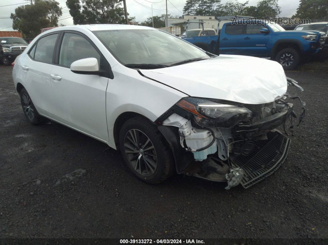 2019 Toyota Corolla Le White vin: 5YFBURHE0KP868655