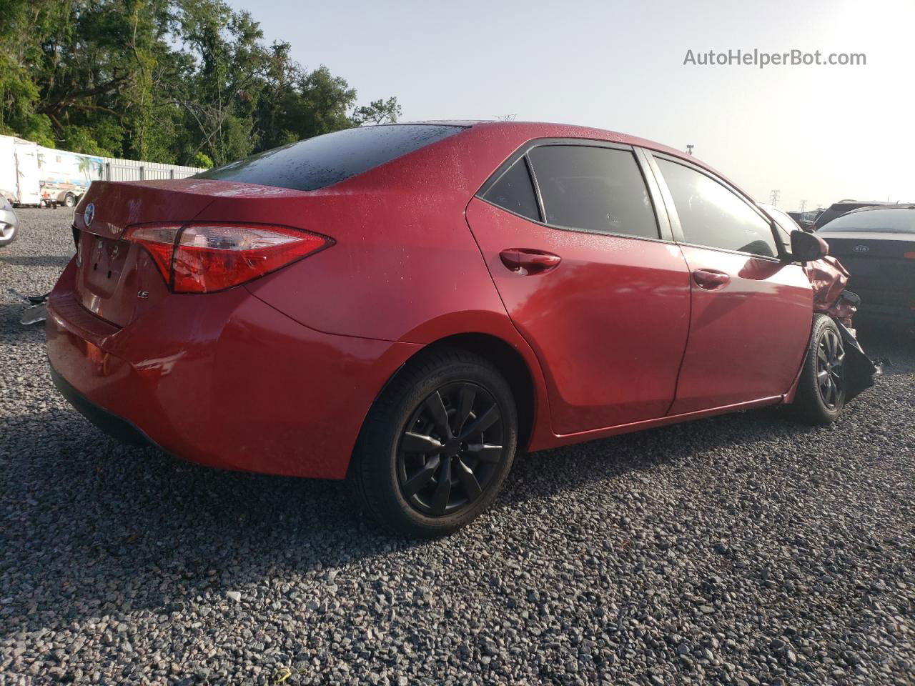 2019 Toyota Corolla L Red vin: 5YFBURHE0KP872155