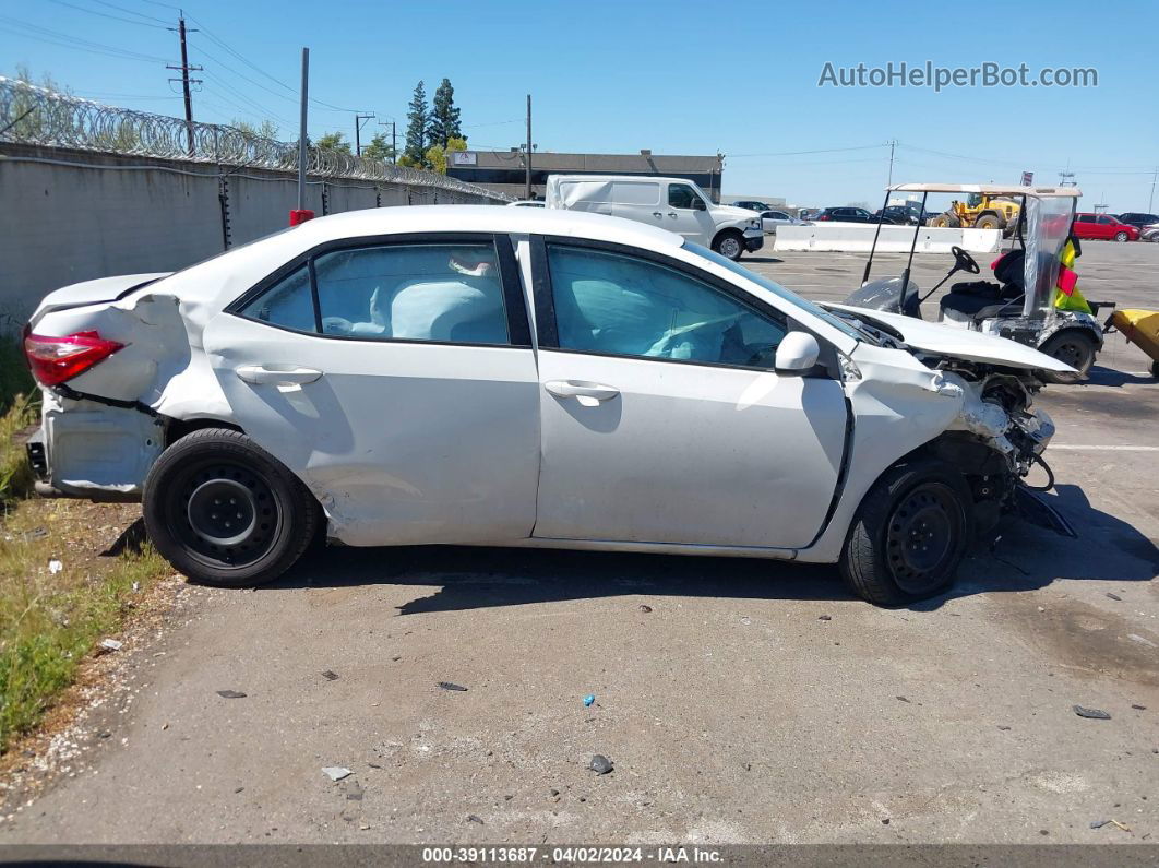 2019 Toyota Corolla Le White vin: 5YFBURHE0KP889165