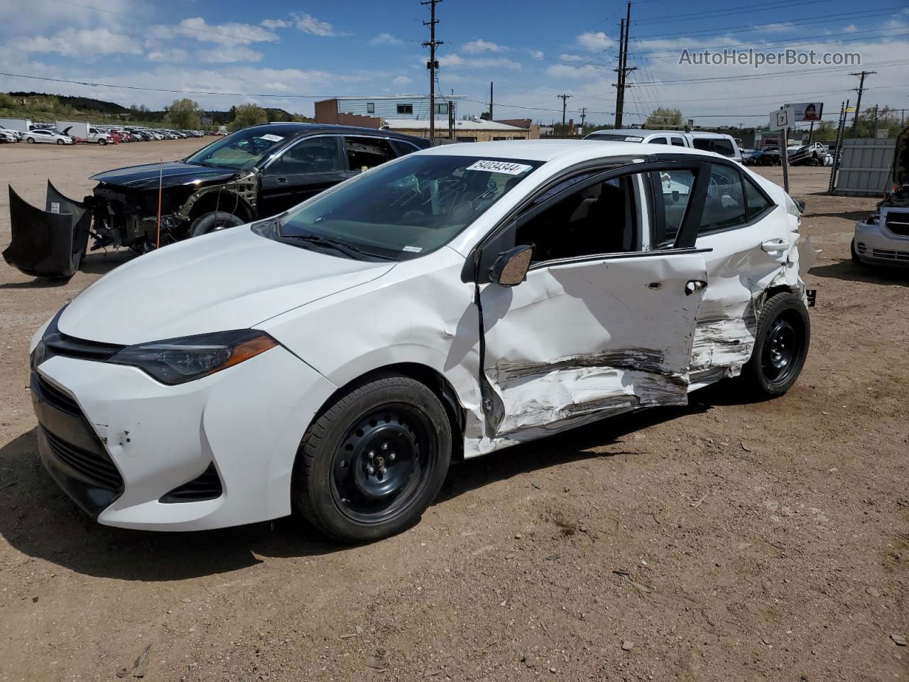 2019 Toyota Corolla L White vin: 5YFBURHE0KP898349