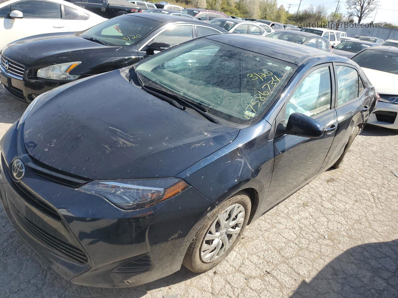 2019 Toyota Corolla L Black vin: 5YFBURHE0KP903825