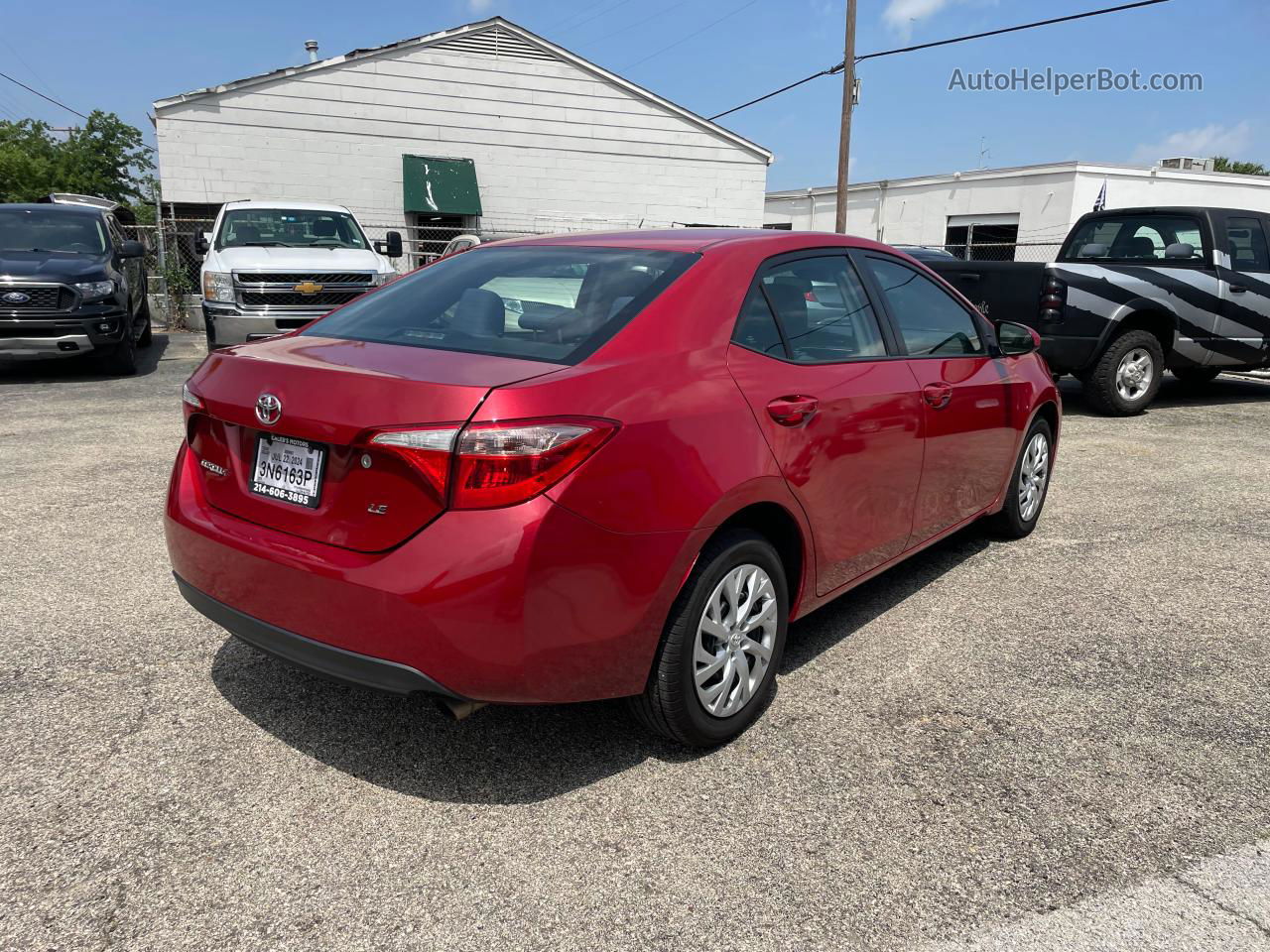 2019 Toyota Corolla L Красный vin: 5YFBURHE0KP926960