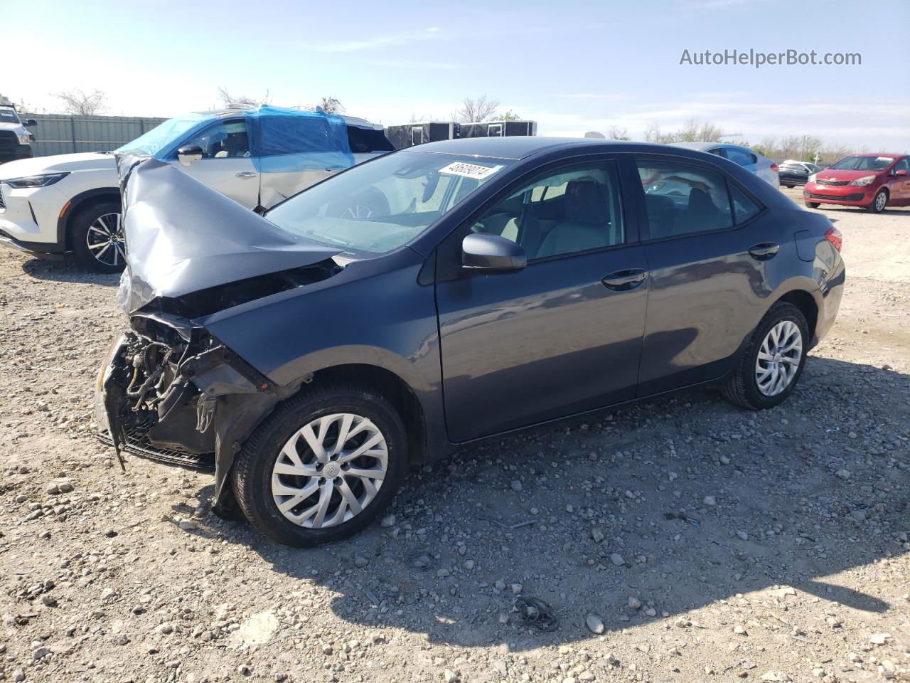 2019 Toyota Corolla L Синий vin: 5YFBURHE0KP928160