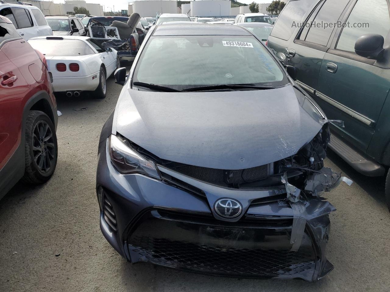 2019 Toyota Corolla L Синий vin: 5YFBURHE0KP940423