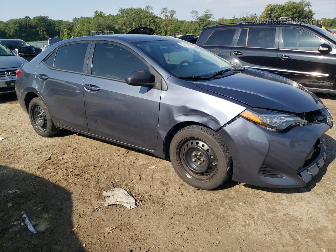 2019 Toyota Corolla L Gray vin: 5YFBURHE0KP945024