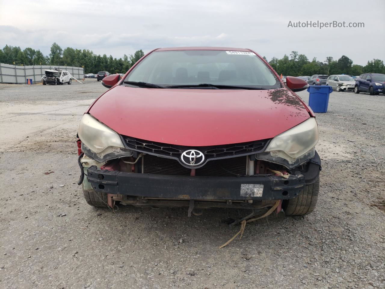 2014 Toyota Corolla L Red vin: 5YFBURHE1EP075191