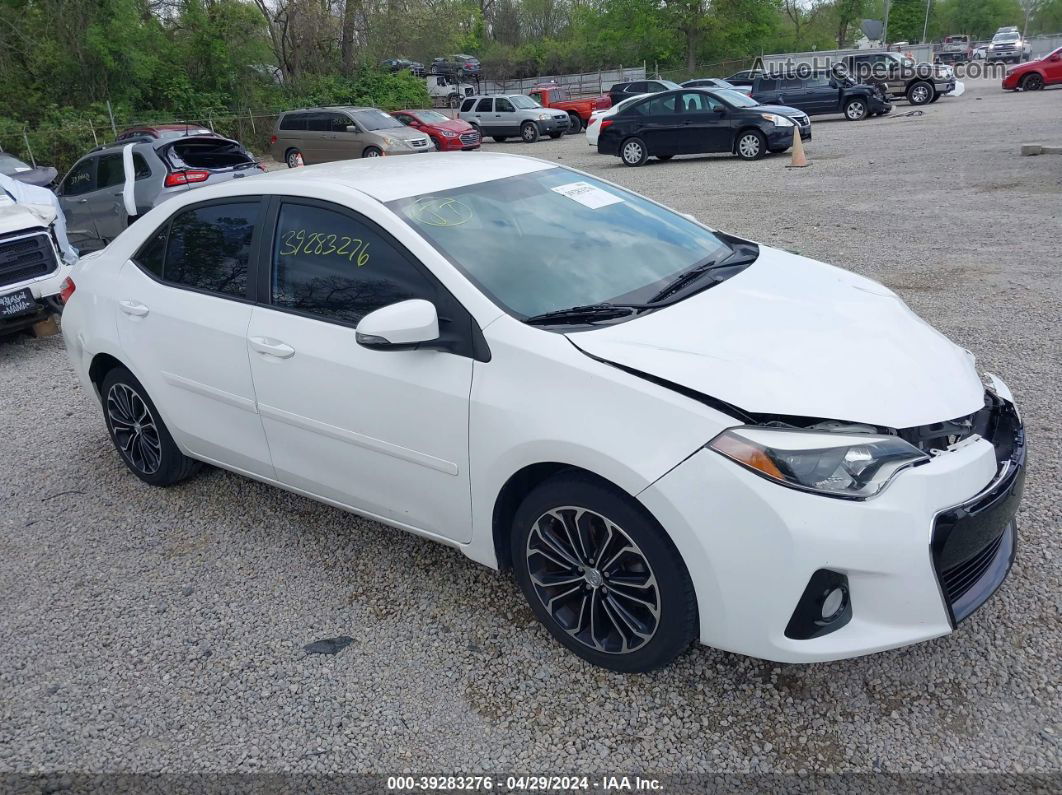 2014 Toyota Corolla S Plus White vin: 5YFBURHE1EP119237