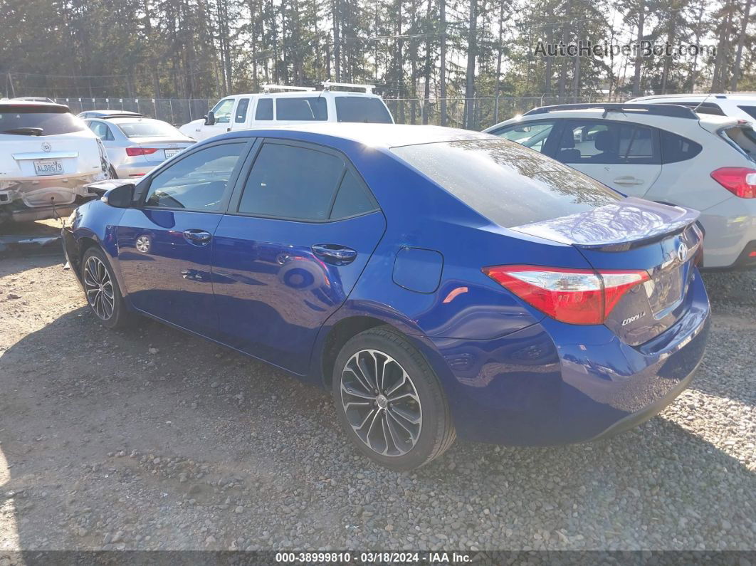 2014 Toyota Corolla S Plus Blue vin: 5YFBURHE1EP129962