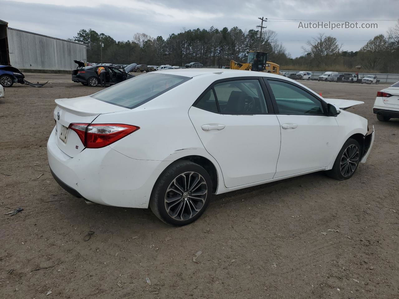 2014 Toyota Corolla L White vin: 5YFBURHE1EP141514