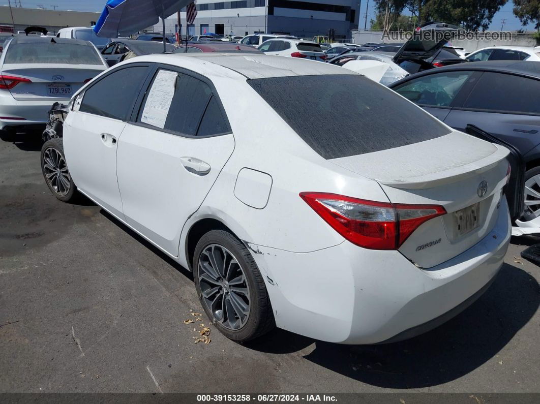 2015 Toyota Corolla S Plus White vin: 5YFBURHE1FP222210