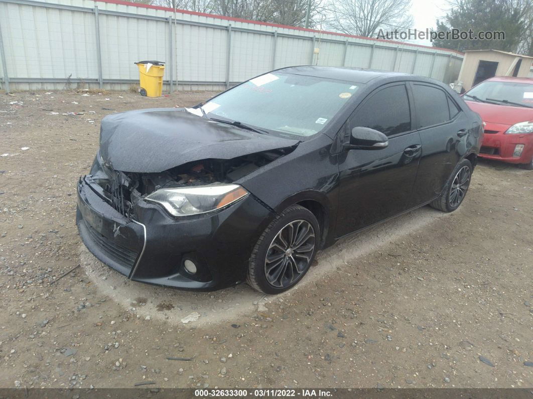 2015 Toyota Corolla S Plus Black vin: 5YFBURHE1FP223843